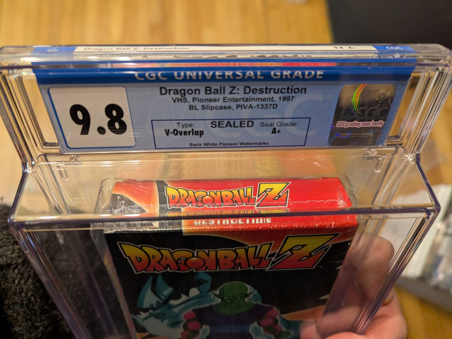 9.8 A+ Dragon Ball Z Destruction VHS Sealed Tape Graded CGC 1998 Piccolo Gohan