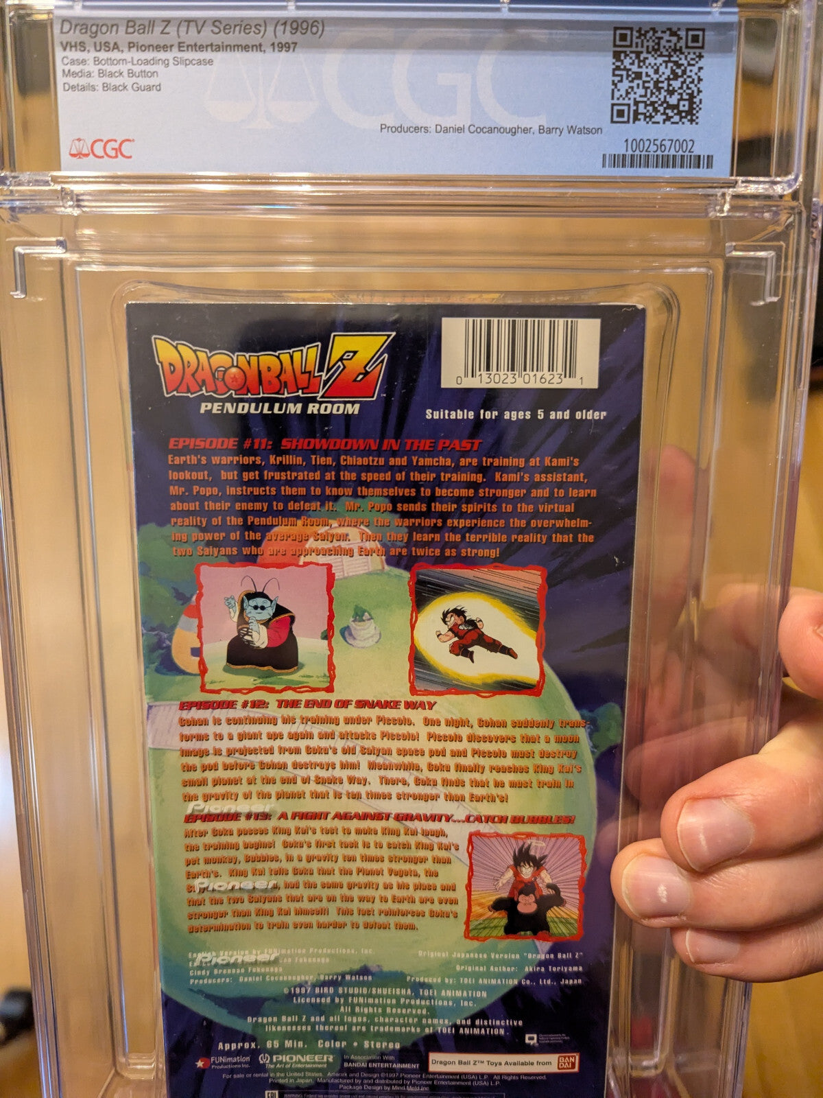 9.8 A+ Dragon Ball Z Pendulum Room Goku Gohan VHS Tape Sealed Graded CGC 1998