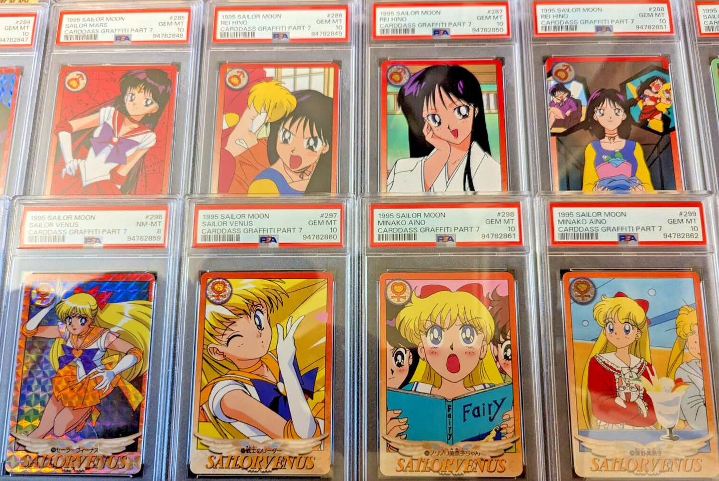 Complete Squential PSA 10-8 Set Sailor Moon 1994 Carddass Graffiti Part 7