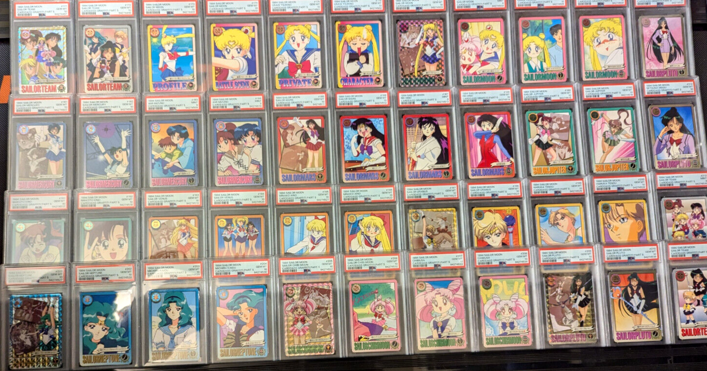 Complete Squential PSA 10 9 Set Sailor Moon 1994 Carddass Graffiti Part 5