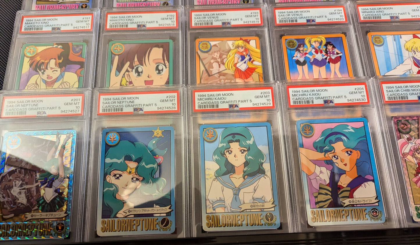 Complete Squential PSA 10 9 Set Sailor Moon 1994 Carddass Graffiti Part 5