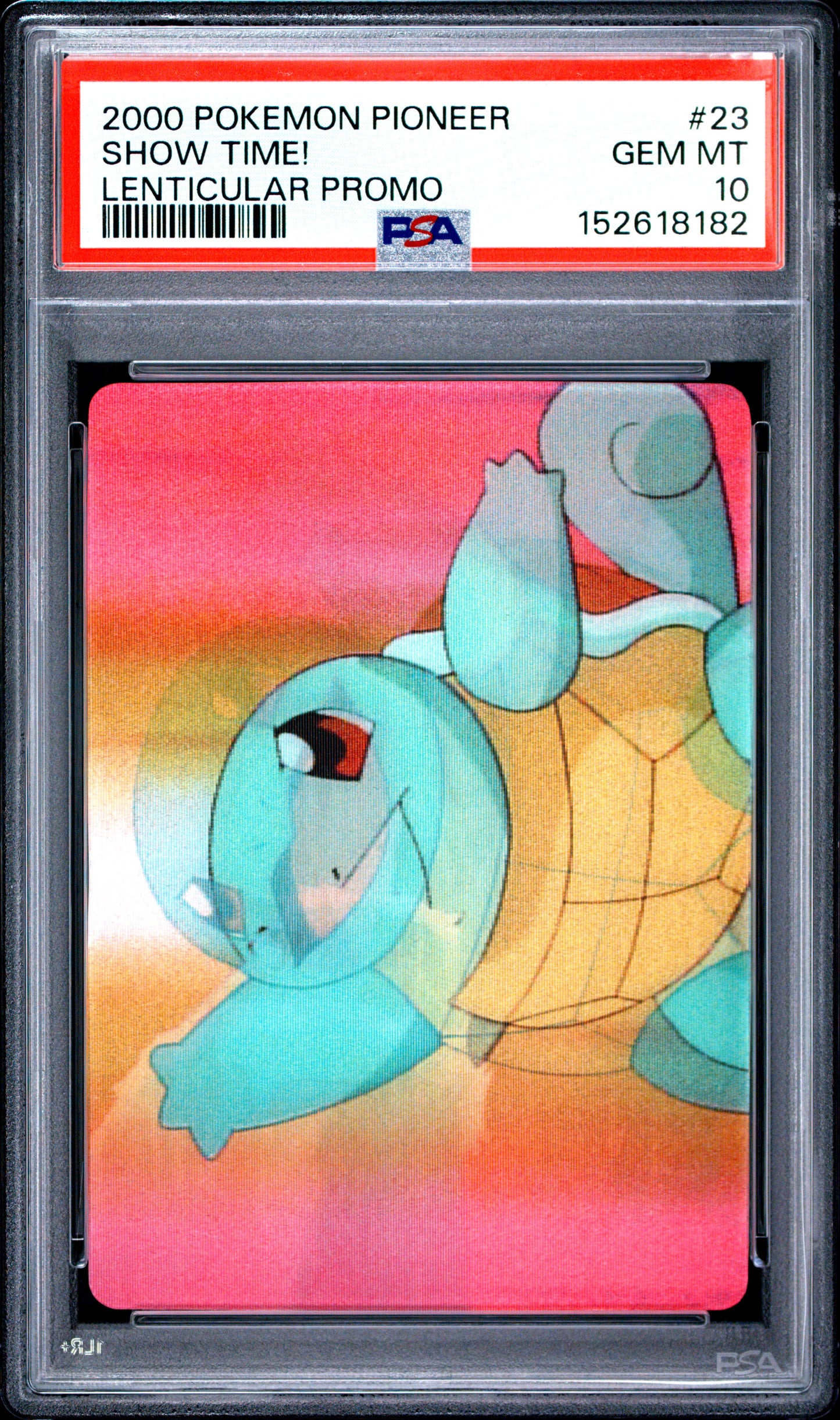 PSA 10 Squirtle Lenticular #23 Pioneer 2000 Show Time! VIZ Promo C82