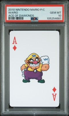PSA 10 2010 Nintendo Mario Playing Cards Wario Of Ace Diamonds Pop 2