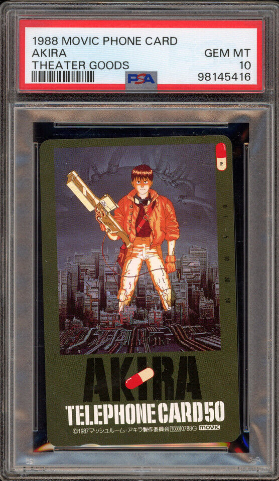 1988 Movic Phone Card Akira Theater Goods PSA 10 Gem Mint NTT
