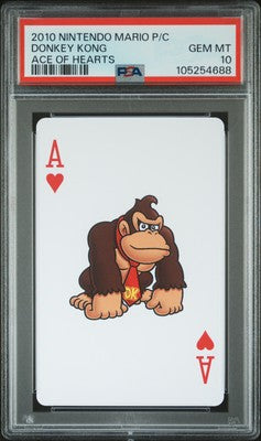 PSA 10 2010 Nintendo Mario Playing Cards Donkey Kong Of Hearts Ace Pop 2