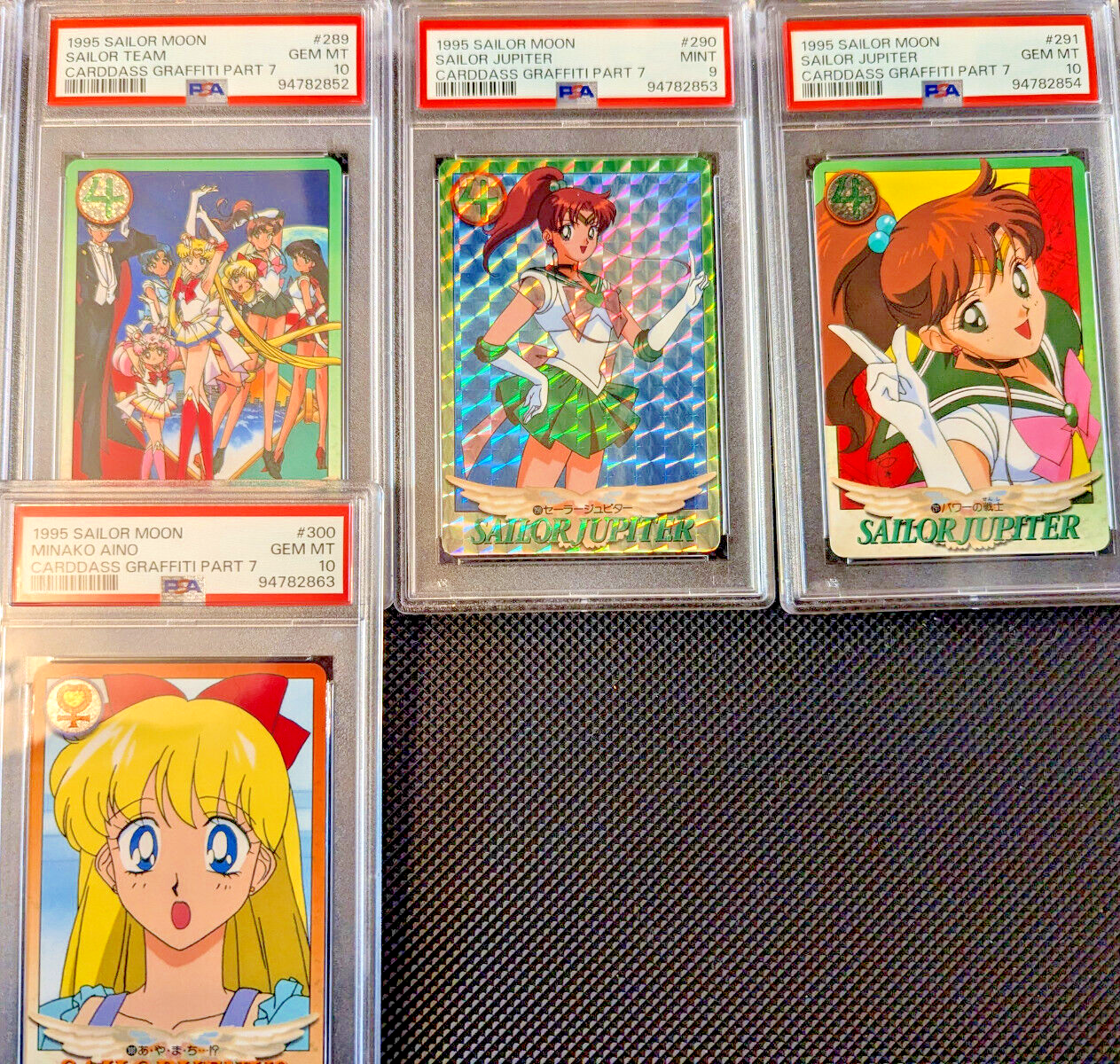 Complete Squential PSA 10-8 Set Sailor Moon 1994 Carddass Graffiti Part 7