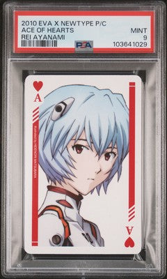 PSA 9 2010 Rei Evangelion X Newtype Playing Cards Ace