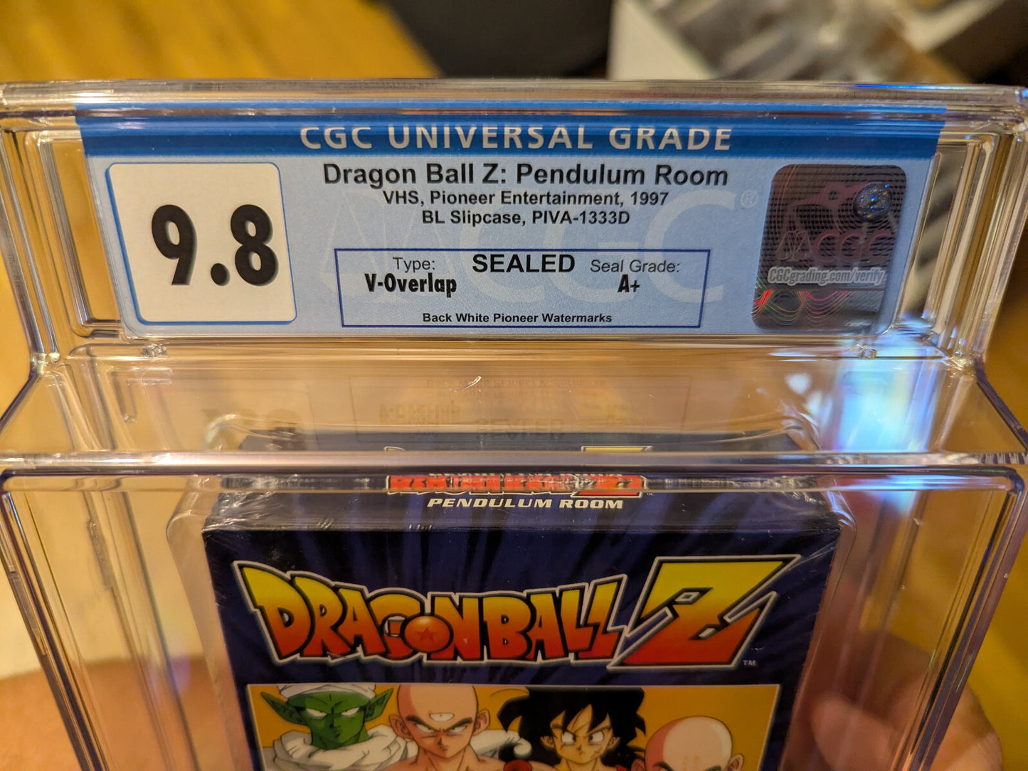 9.8 A+ Dragon Ball Z Pendulum Room Goku Gohan VHS Tape Sealed Graded CGC 1998