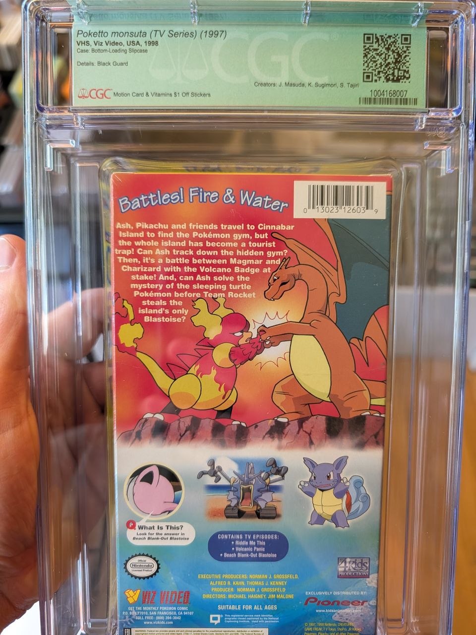 Sealed VHS 9.6 A+ Signed Auto Pokemon Pioneer Water Blast Pikachu CGC Graded