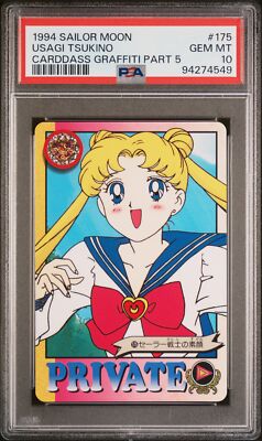 PSA 10 - 1994 Sailor Moon Carddass Graffiti Part 5 175 Usagi Tsukino