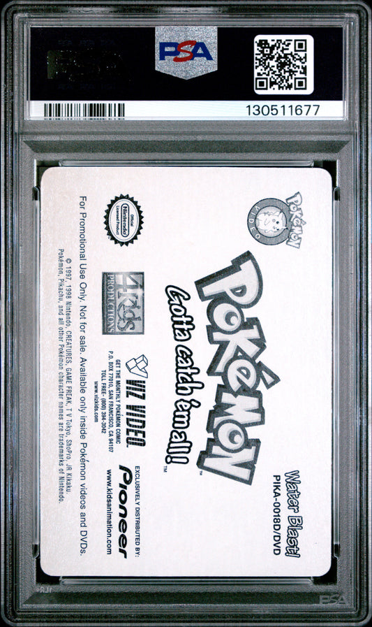PSA 8 Water Blast Pikachu #18 Pokemon 1999 VIZ VHS Pioneer Lenticular C77