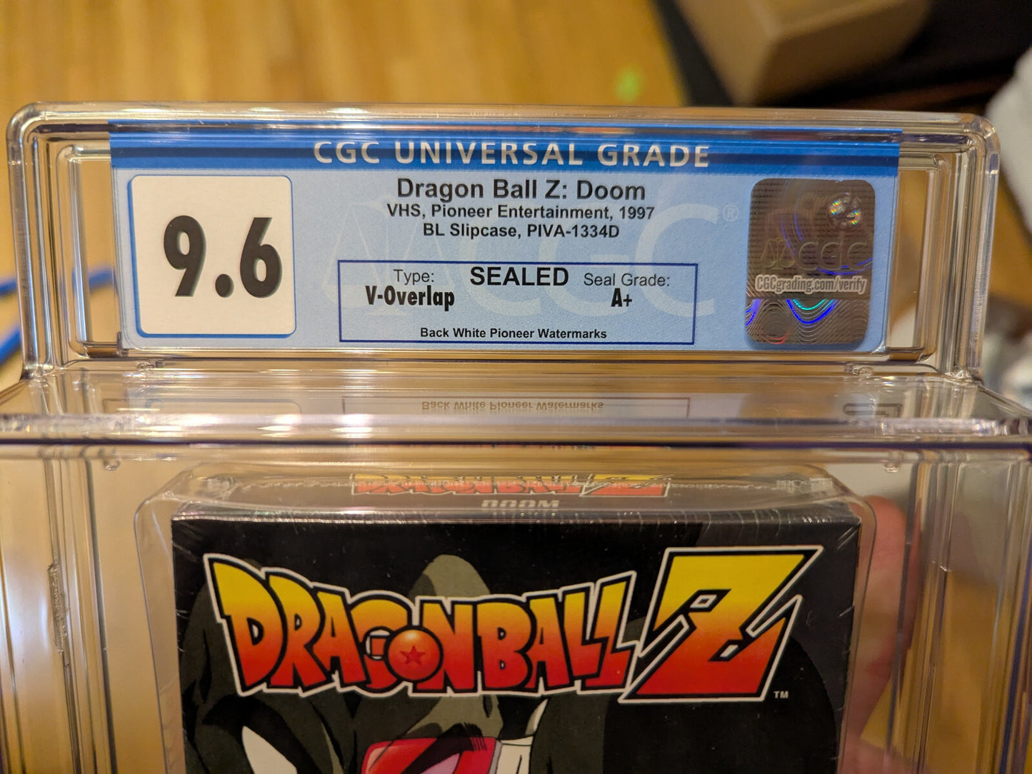 9.6 A+ Dragon Ball Z Doom VHS Sealed Tape Graded CGC 1998 Goku Vegeta