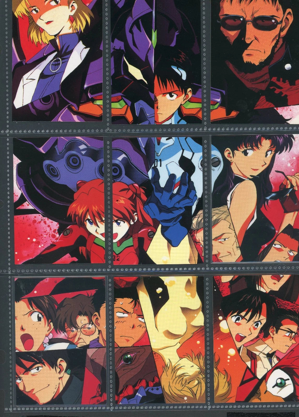 1997 Carddass Masters Evangelion EVA Collection PP14-PP21 BANDAI 9 Card Set
