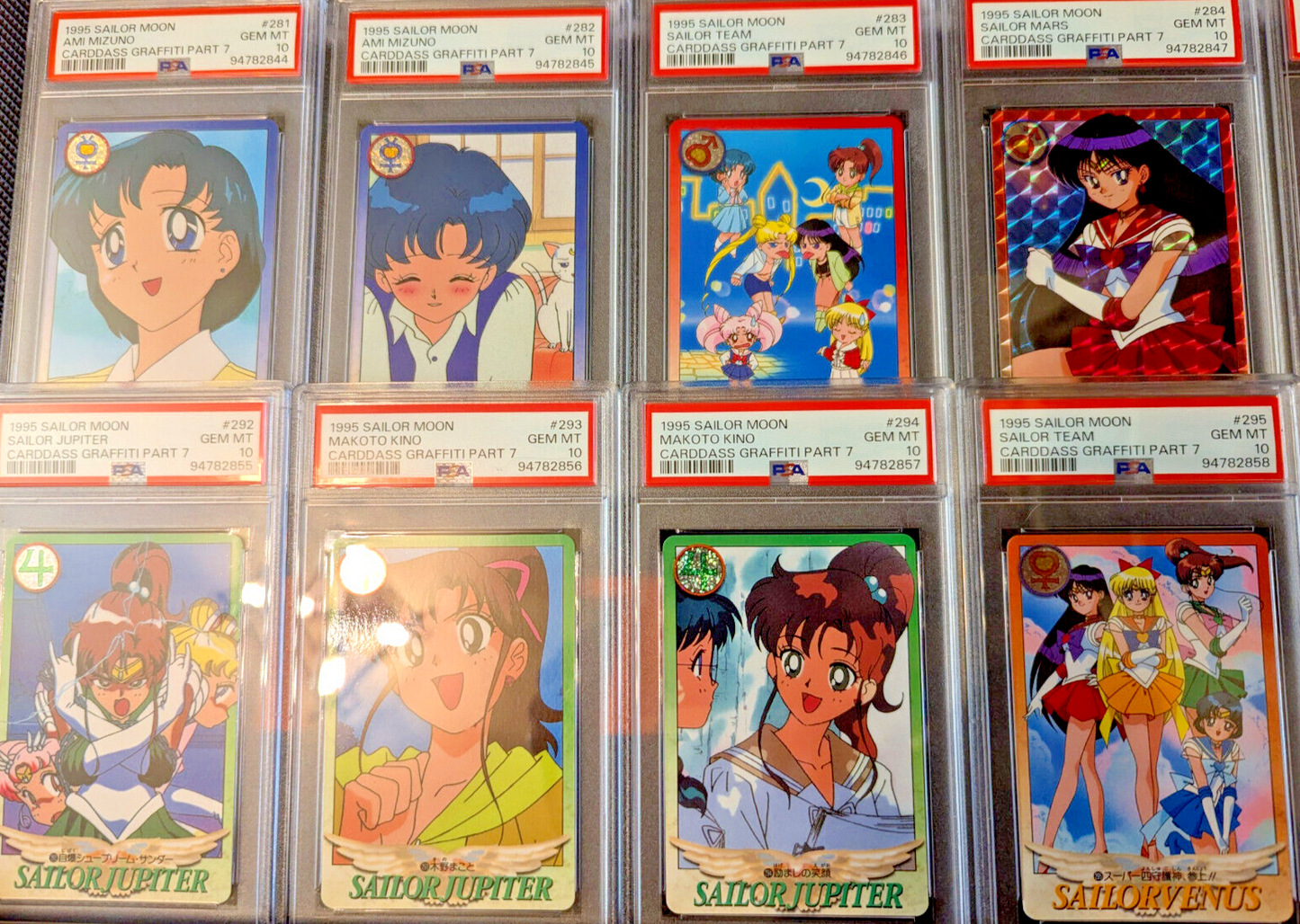 Complete Squential PSA 10-8 Set Sailor Moon 1994 Carddass Graffiti Part 7