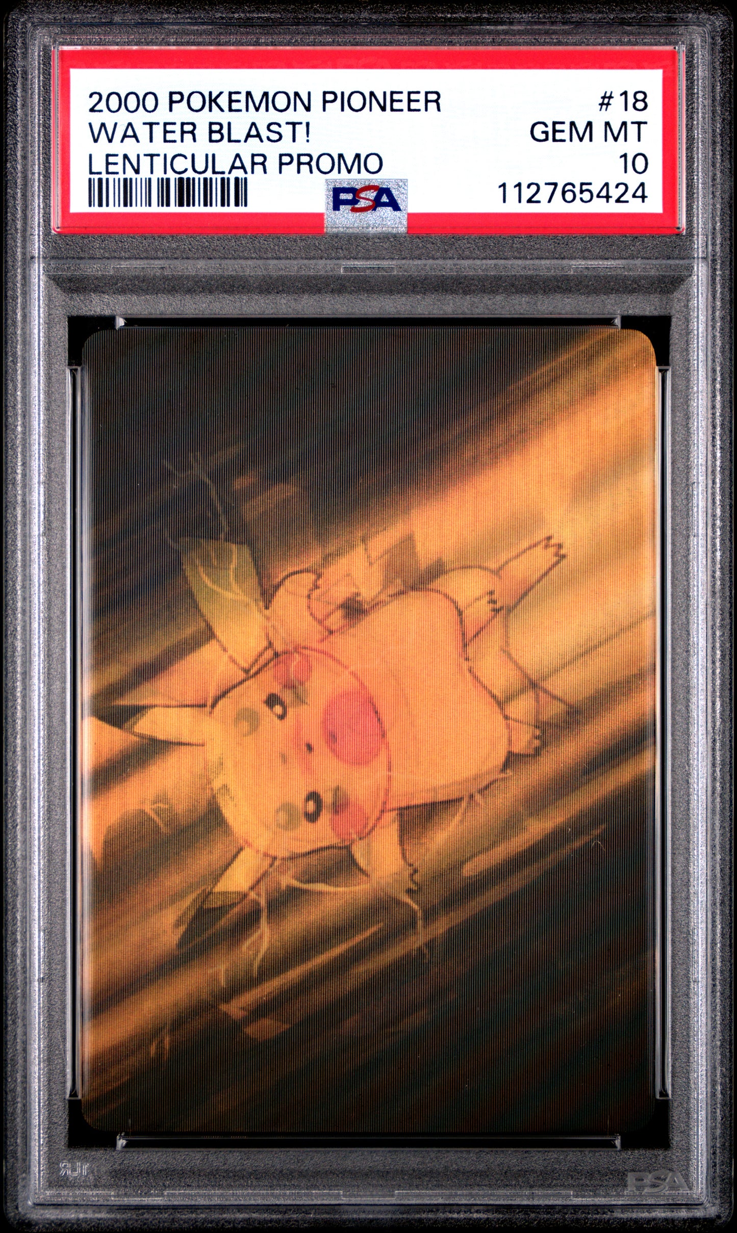 PSA 10 Pop 15 WATER BLAST! #18 Pokémon TCG VHS Promo Pioneer Lenticular C24