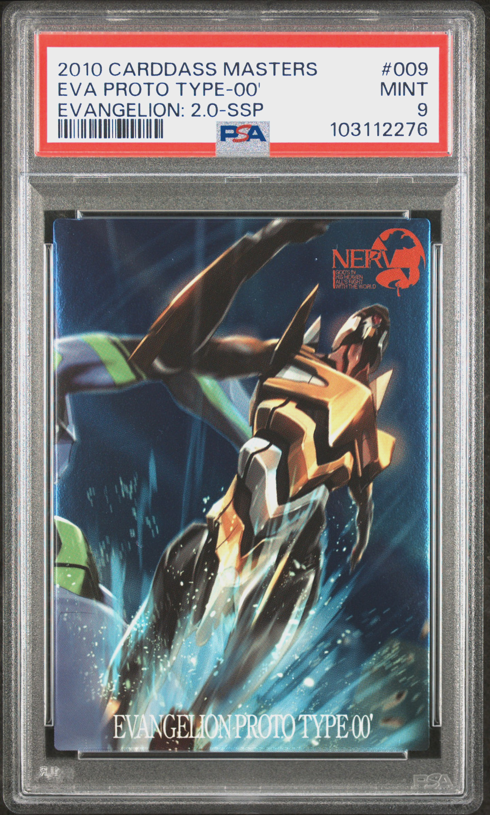 PSA 9 POP 1 None Higher 2010 Carddass Masters Evangelion: 2.0 009 Eva FOIL