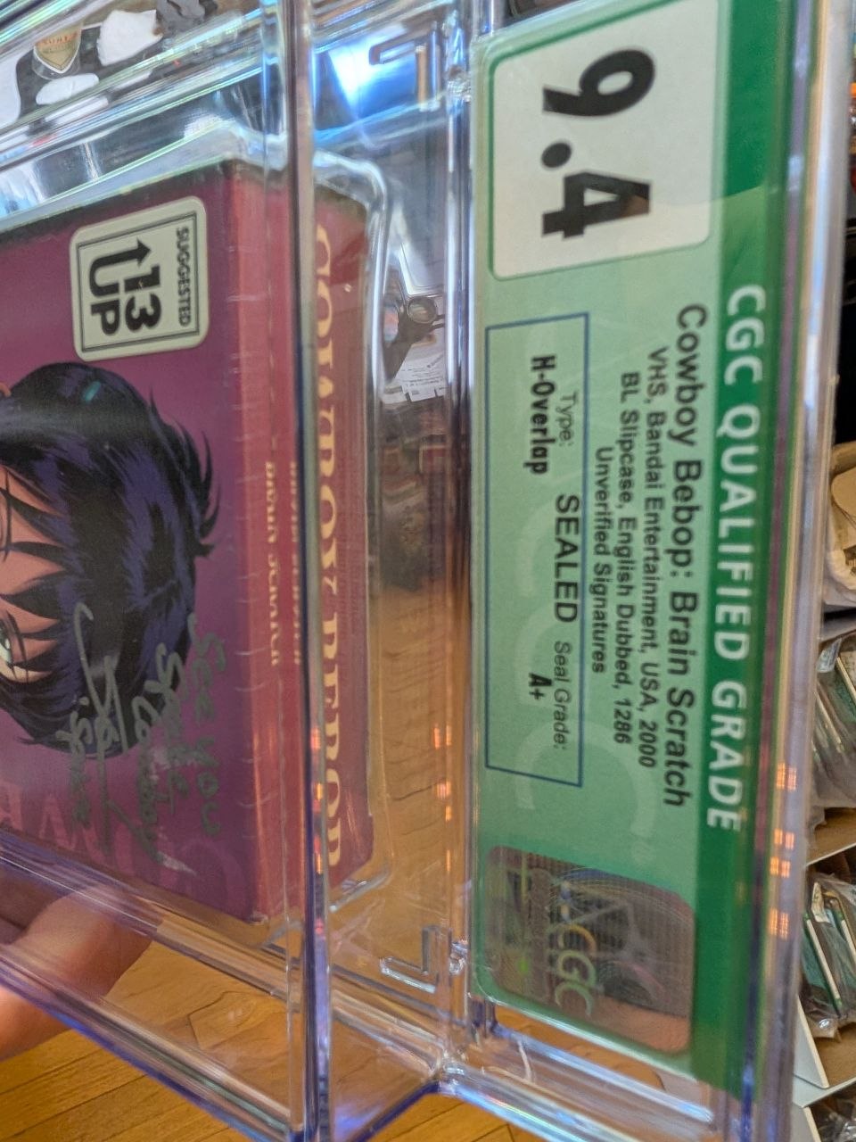 Sealed VHS 9.4 A+ Cowboy Bebop Signed Auto Anime Bandai Brain Scratch CGC Graded