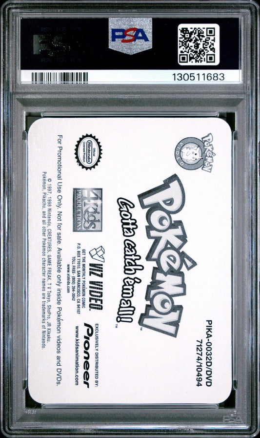 PSA 9 Pioneer Lenticular Promo Fire Power #32 Pikachu Pokemon VHS 3D VIZ C83