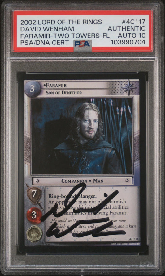 David Wenham Faramir 4C117 FOIL SIGNED PSA Autograph Lord of the Rings TCG LOTR