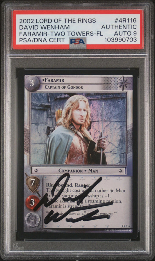 David Wenham Faramir 4R116 FOIL SIGNED PSA Autograph Lord of the Rings TCG LOTR
