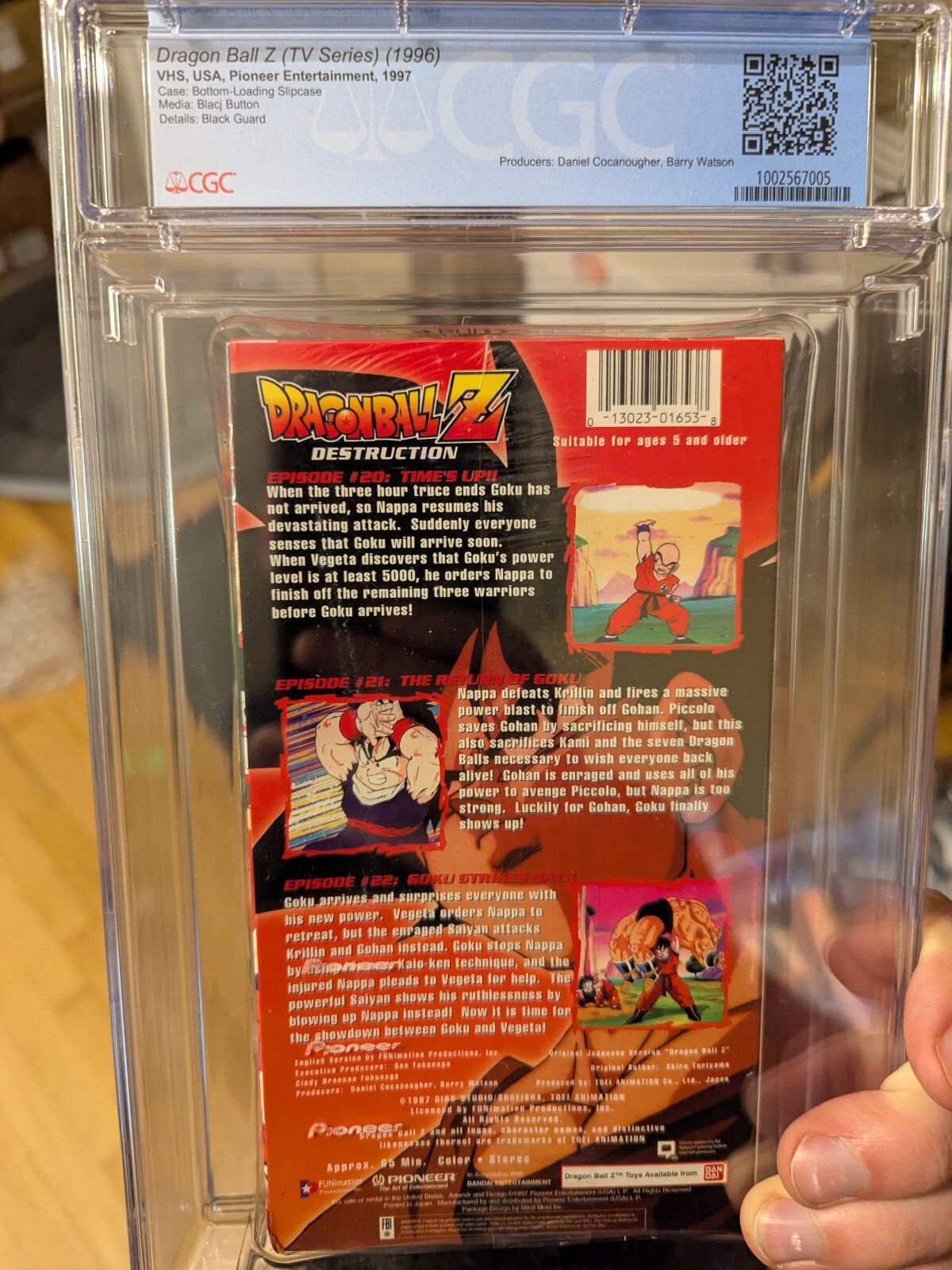 9.8 A+ Dragon Ball Z Destruction VHS Sealed Tape Graded CGC 1998 Piccolo Gohan