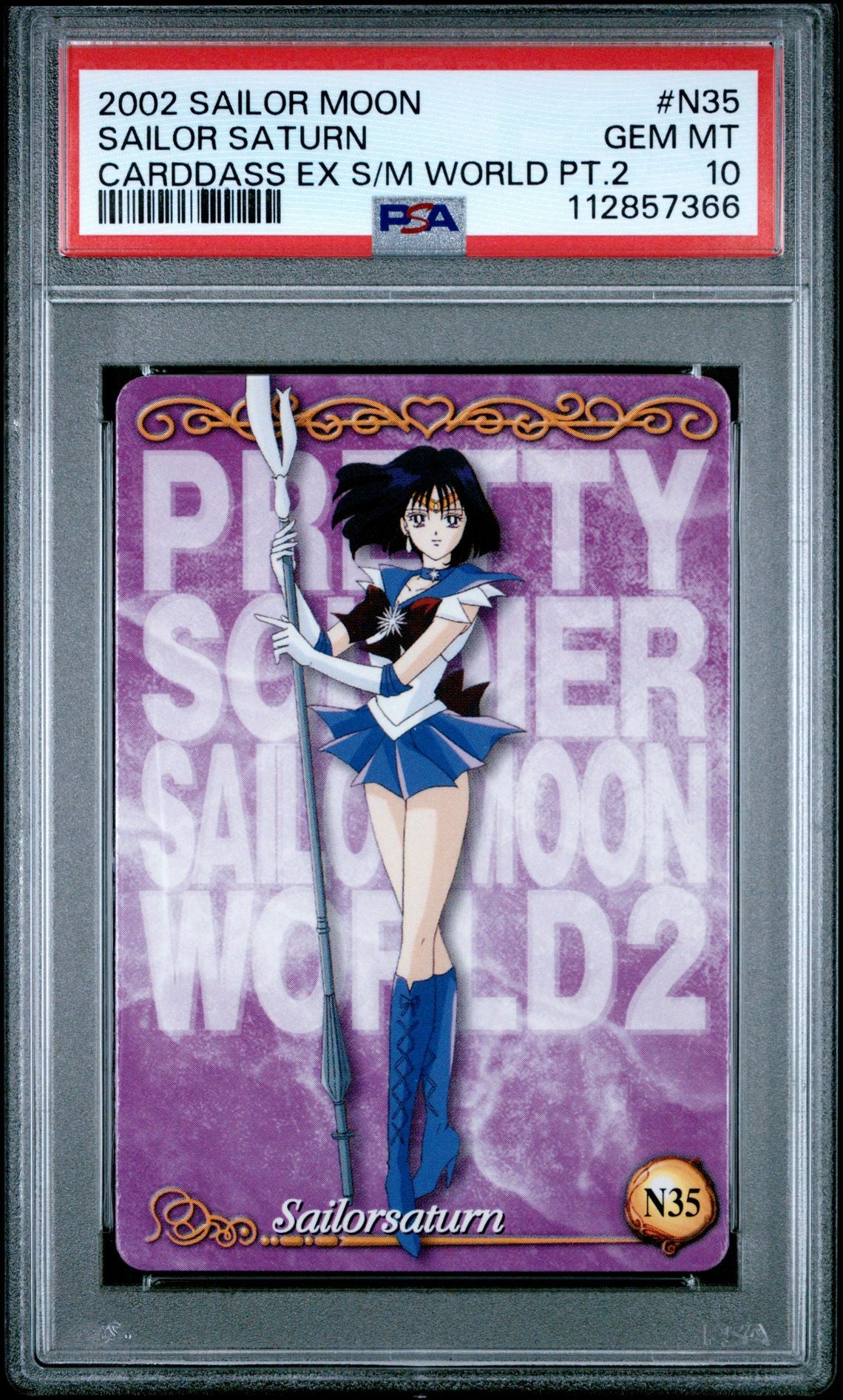 PSA 10 Pop 1 Saturn #N35 EX Sailor Moon World Part 2 Carddass C66