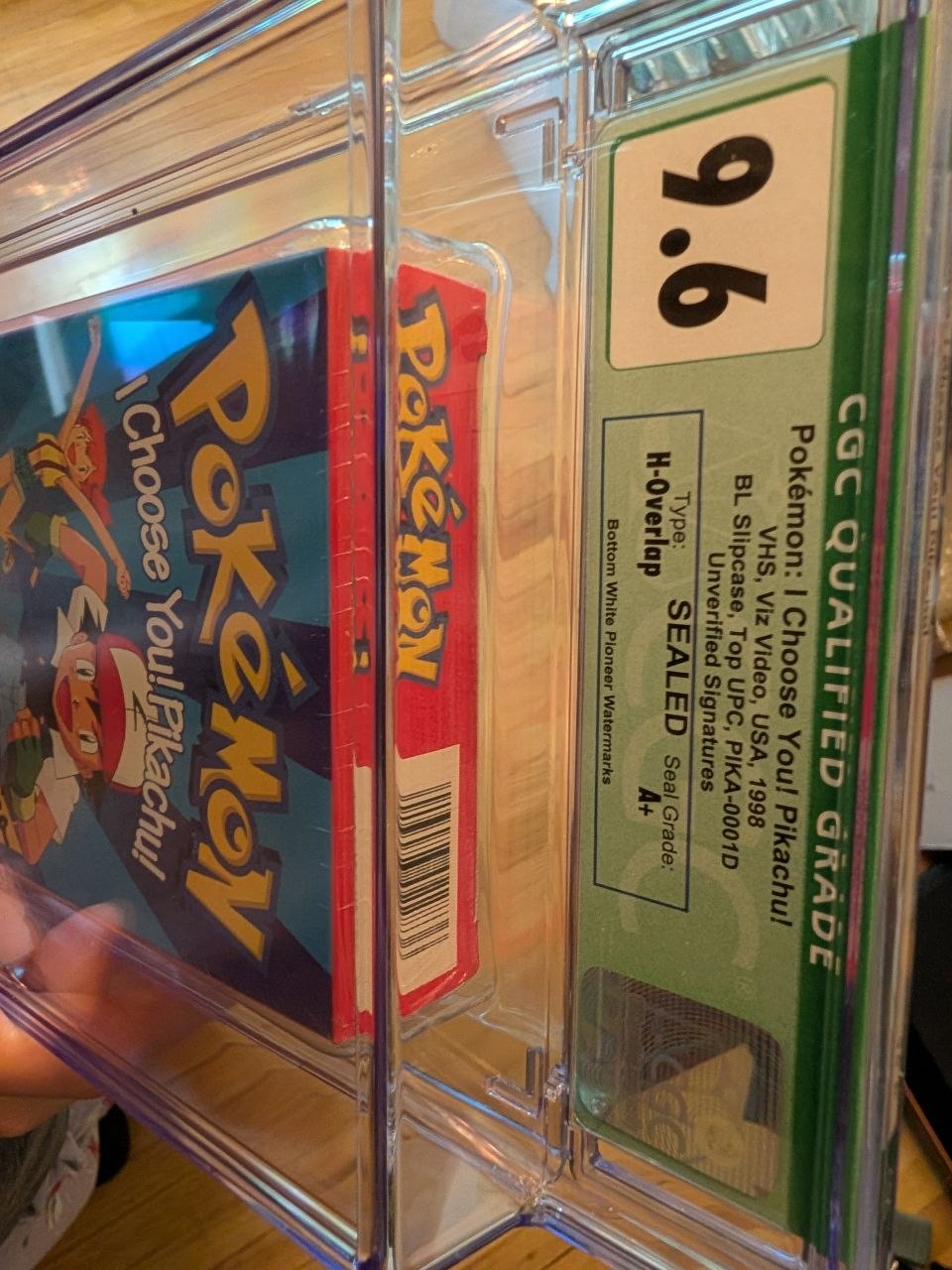 Sealed VHS 9.6 A+ Signed Auto Pokemon Pioneer Pikachu I Choose You! CGC Graded