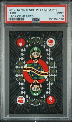 PSA 9 2012 Nintendo Platinum Playing Cards Official LUIGI JACK OF HEARTS