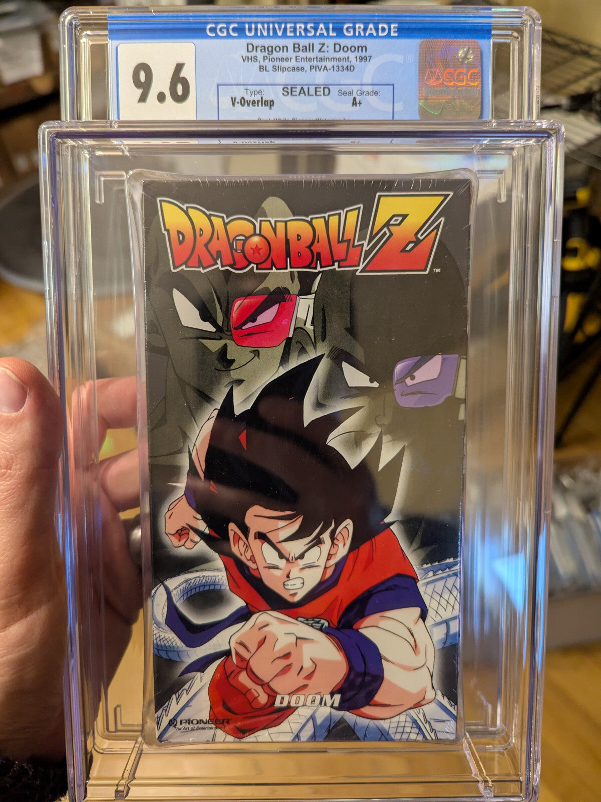 9.6 A+ Dragon Ball Z Doom VHS Sealed Tape Graded CGC 1998 Goku Vegeta