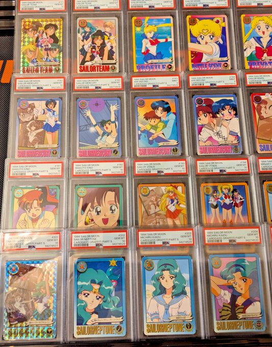 Complete Squential PSA 10 9 Set Sailor Moon 1994 Carddass Graffiti Part 5