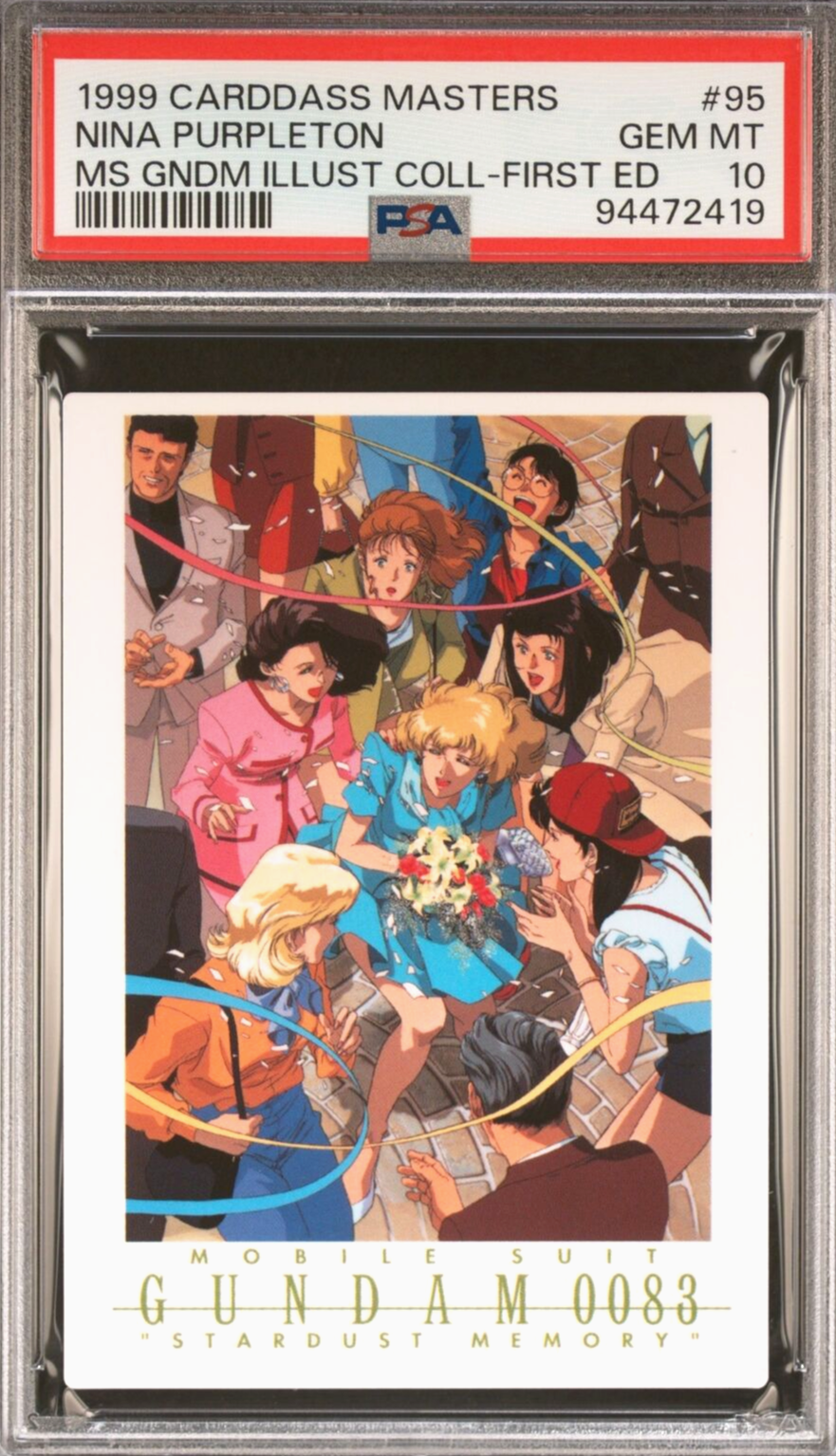 POP 1 PSA 10 1999 Carddass Masters Gundam 95 Nina Purpleton