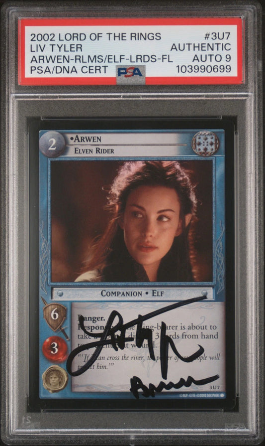 Liv Tyler 3U7 Arwen Realm FOIL SIGNED PSA Autograph Lord of the Rings TCG LOTR