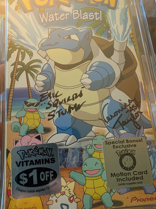 Sealed VHS 9.6 A+ Signed Auto Pokemon Pioneer Water Blast Pikachu CGC Graded