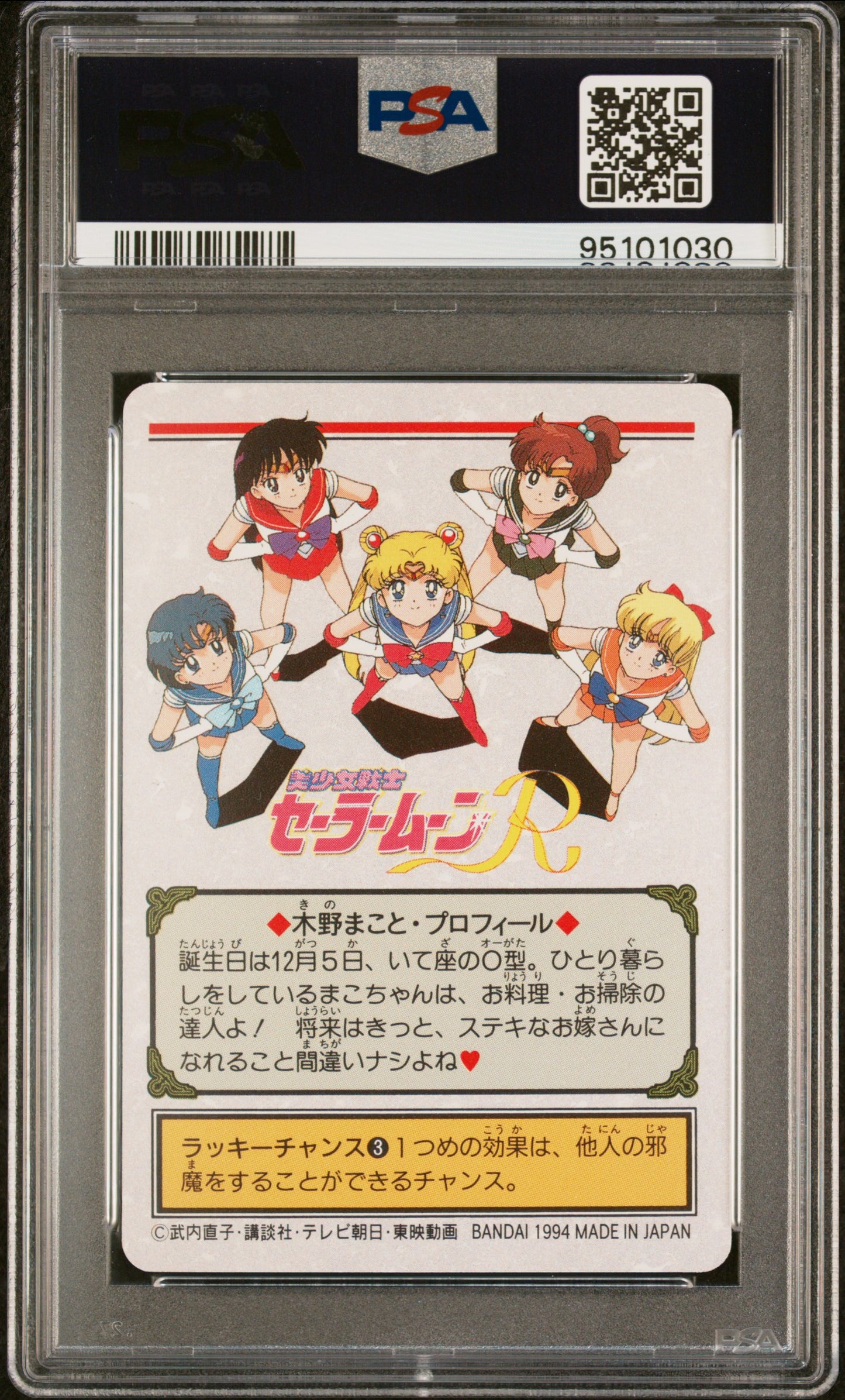 PSA 9 Jupiter #113 Sailor Moon Carddass 1993 Graffiti Part 3 C30