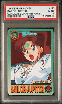 PSA 9 - 1994 Sailor Moon Carddass Graffiti Part 3 115 Sailor Jupiter