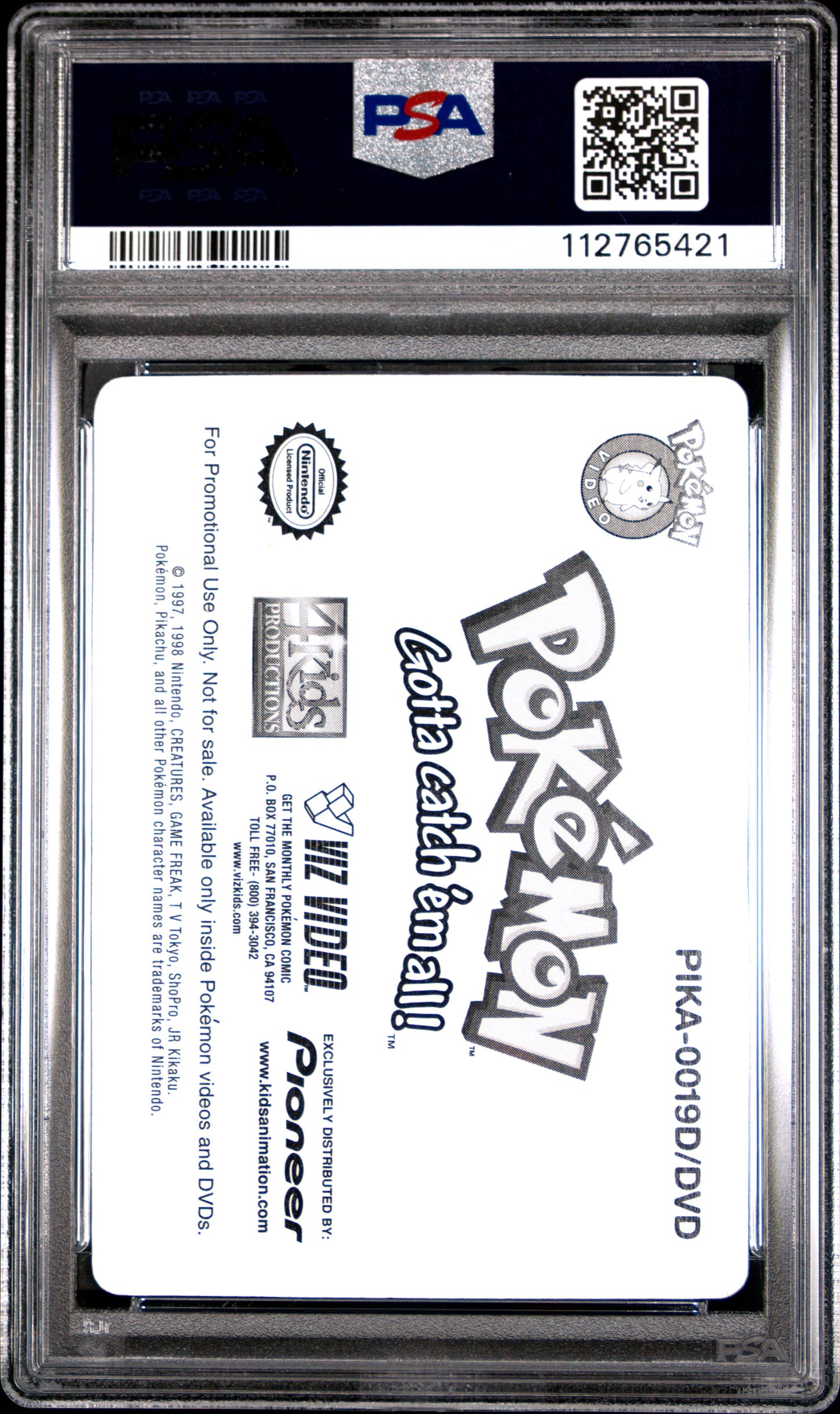 PSA 9 OUR HERO MEOWTH #19 Pokémon TCG VHS Promo Pioneer Lenticular C21