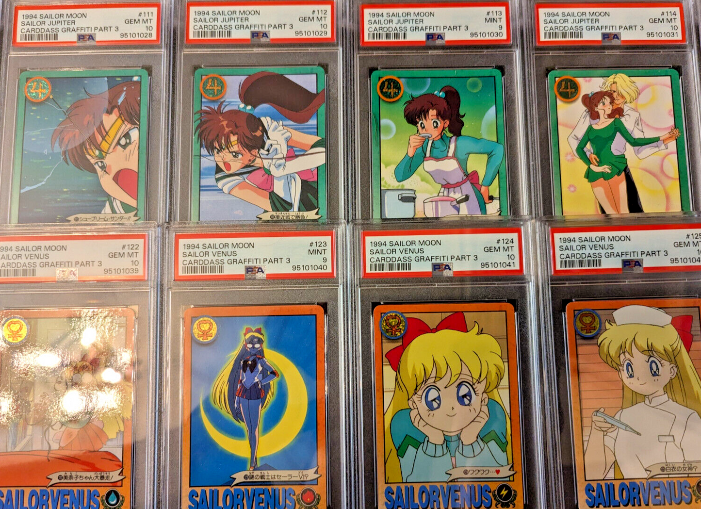 Sailor Moon Cards Complete Set PSA 10-9 1994 Carddass Graffiti Part 3 DESCRIPT!