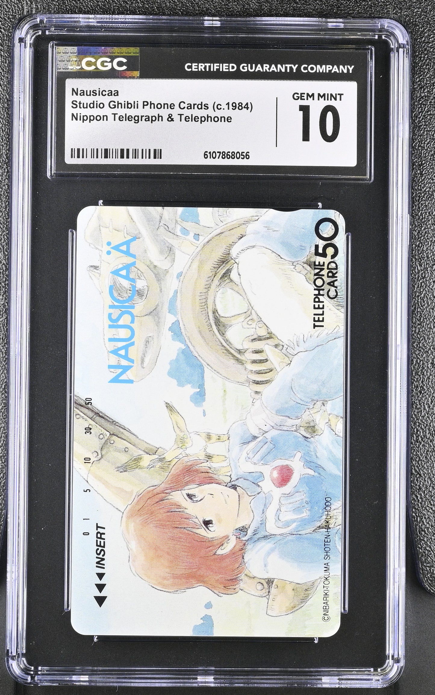 CGC GEM MINT 10 Nausicaa # 1984 NTT Phone Card Ghibli C56