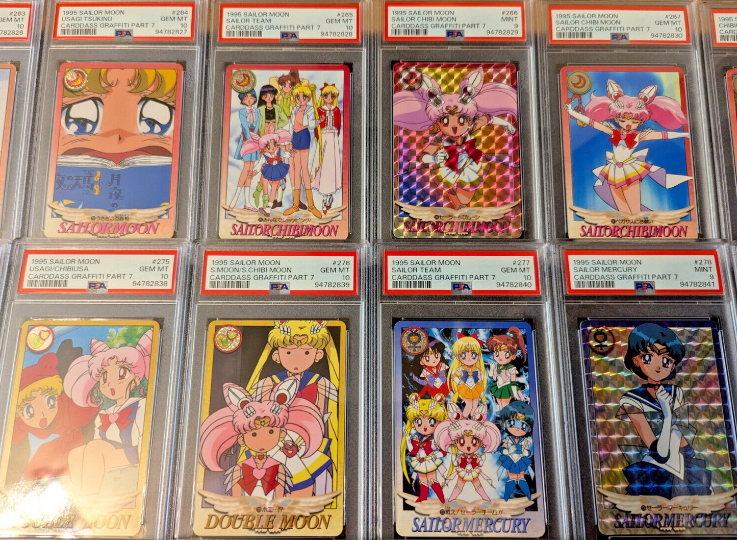 Complete Squential PSA 10-8 Set Sailor Moon 1994 Carddass Graffiti Part 7