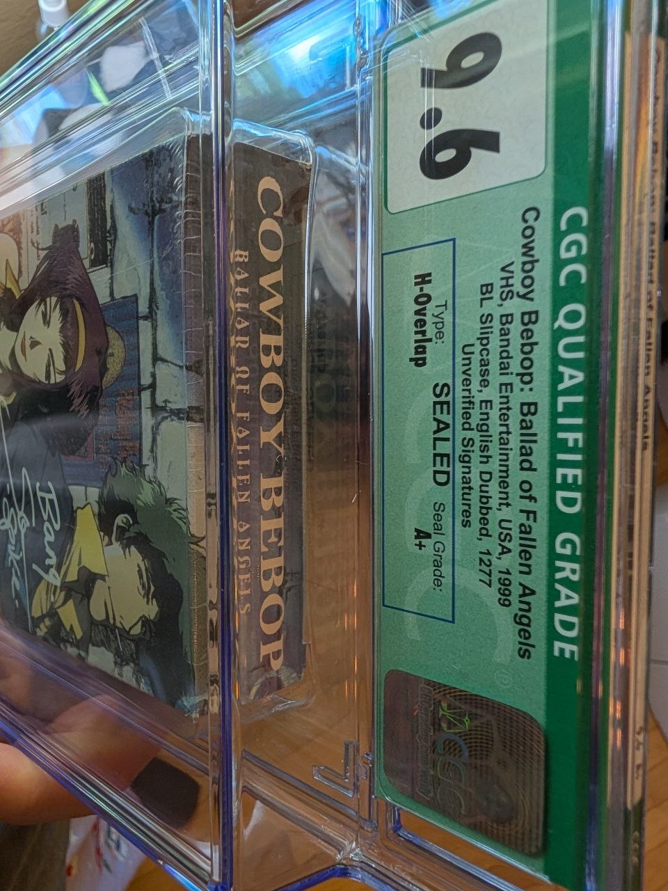 Sealed VHS 9.6 A+ Cowboy Bebop Signed Auto Anime Bandai Fallen Angels CGC Graded