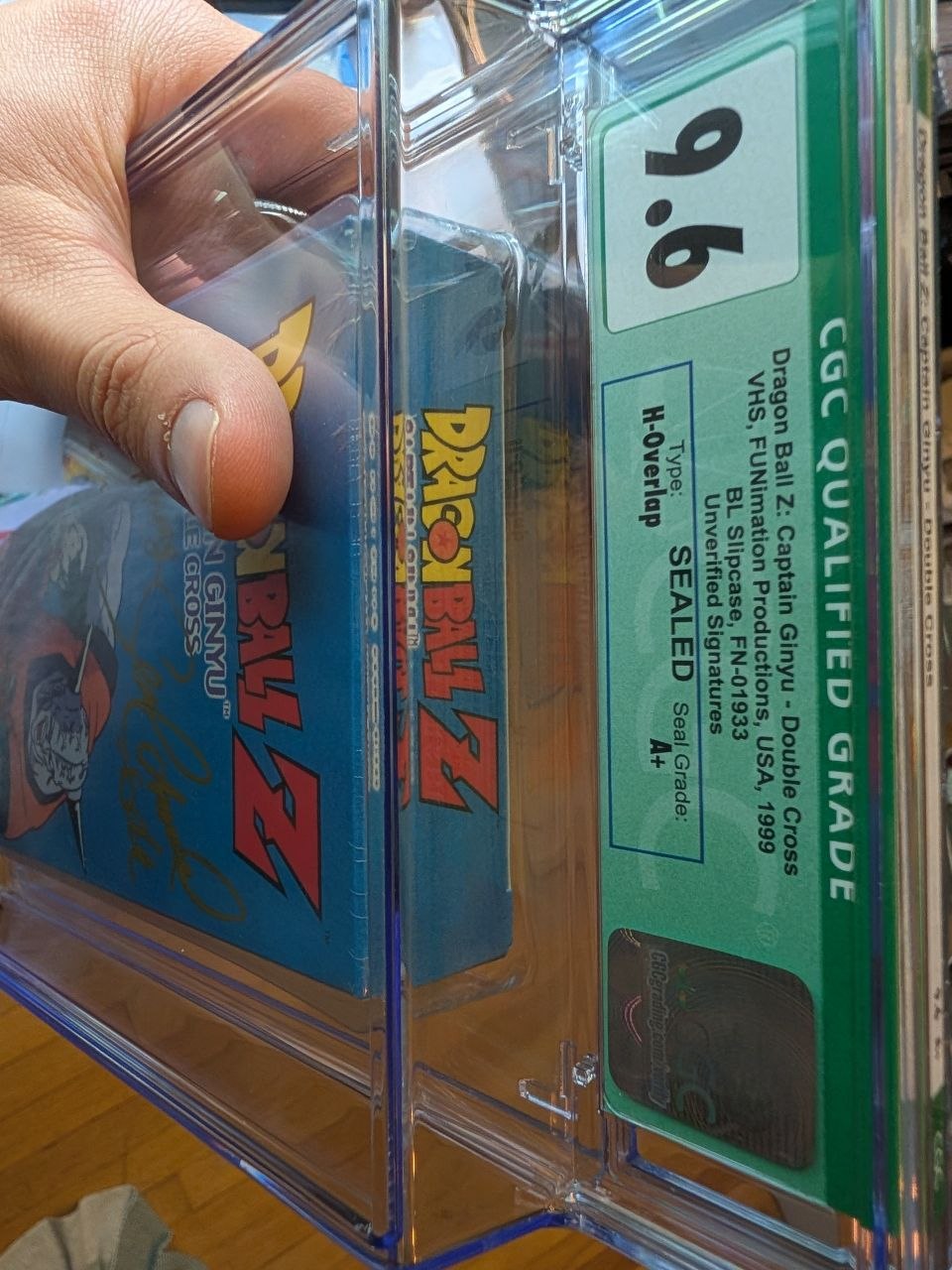Sealed VHS 9.6 A+ Signed Auto Dragon Ball FUNimation Captain Ginyu CGC Graded