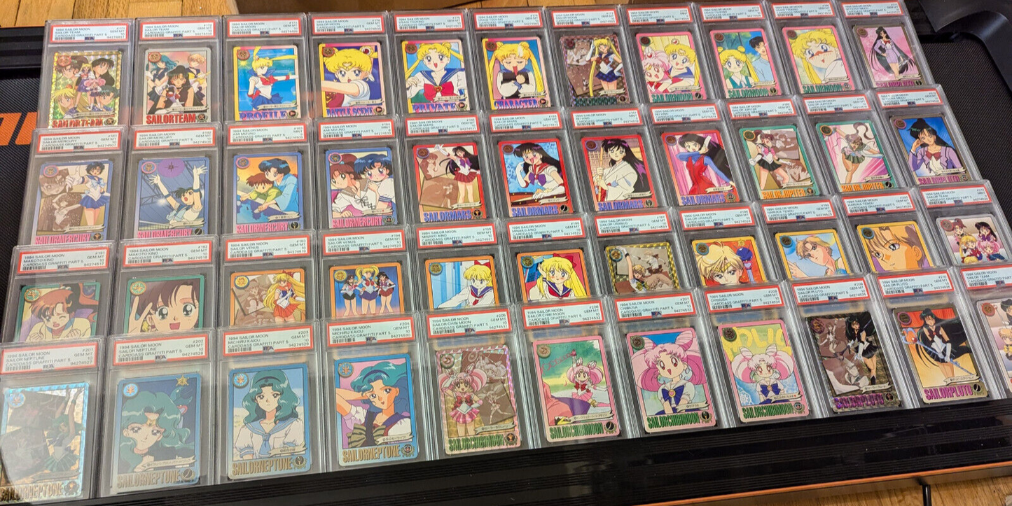 Complete Squential PSA 10 9 Set Sailor Moon 1994 Carddass Graffiti Part 5