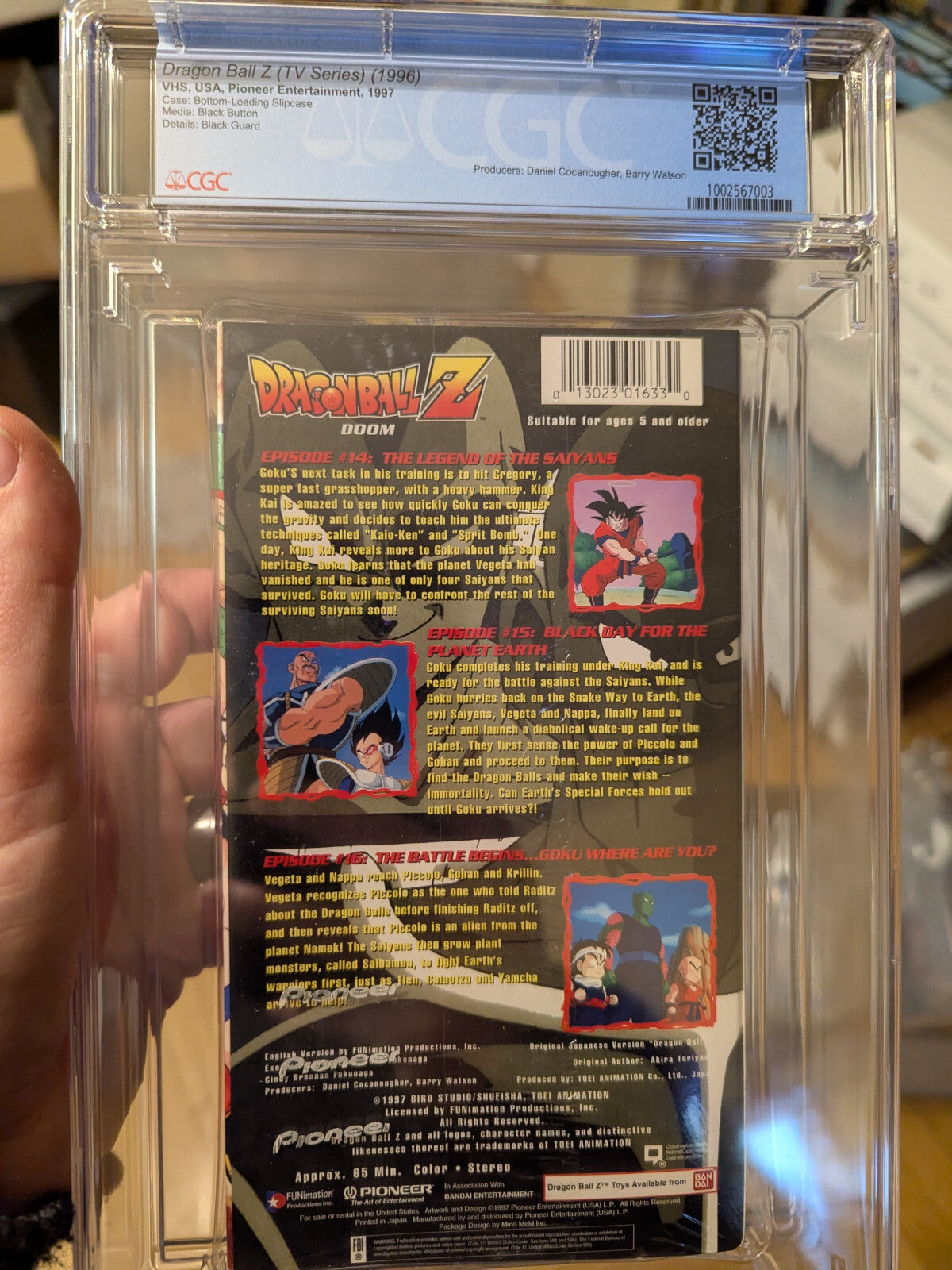 9.6 A+ Dragon Ball Z Doom VHS Sealed Tape Graded CGC 1998 Goku Vegeta