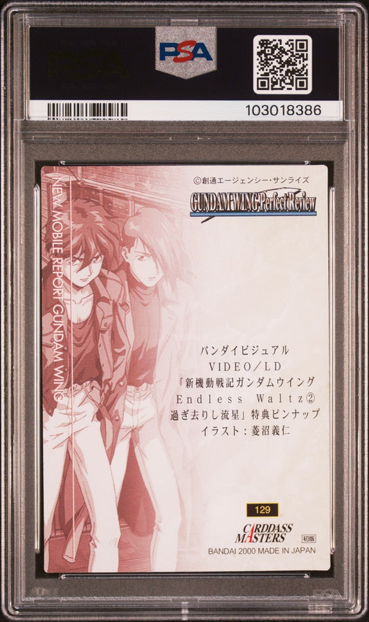 PSA 10 2000 Carddass Masters Mobile Suit Gundam Wing Perfect Review 129