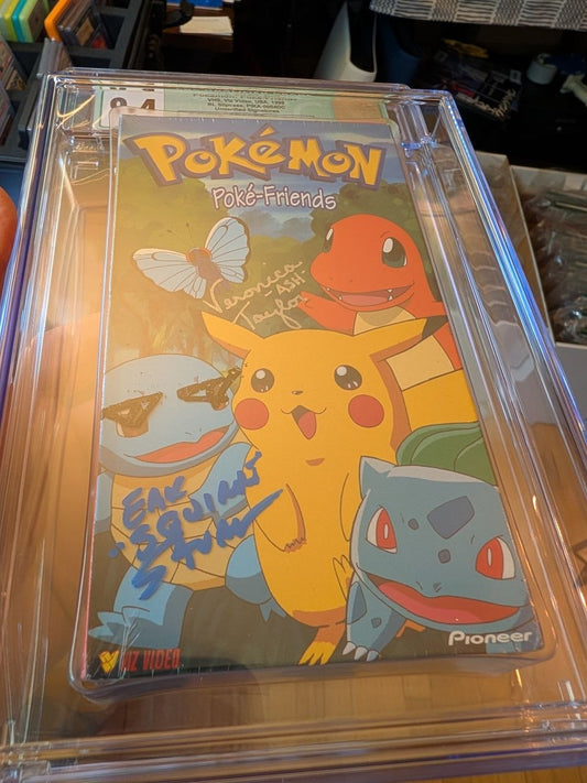 Sealed VHS 9.4 A+ Signed Auto Pokemon Pioneer Poke Friends CGC Graded
