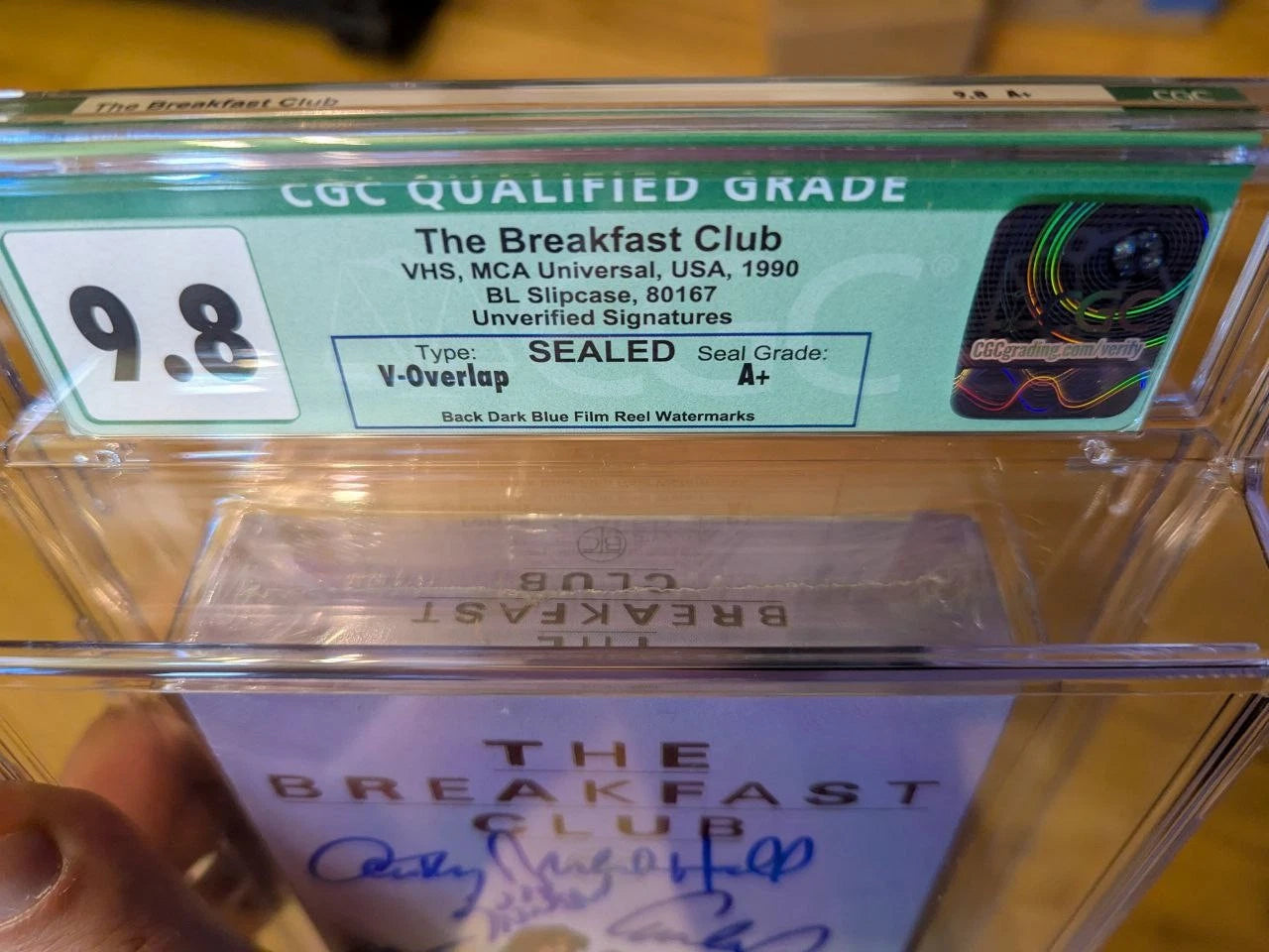 9.8 A+ The Breakfast Club Autographed Signed by Cast VHS Sealed Graded CGC 1990