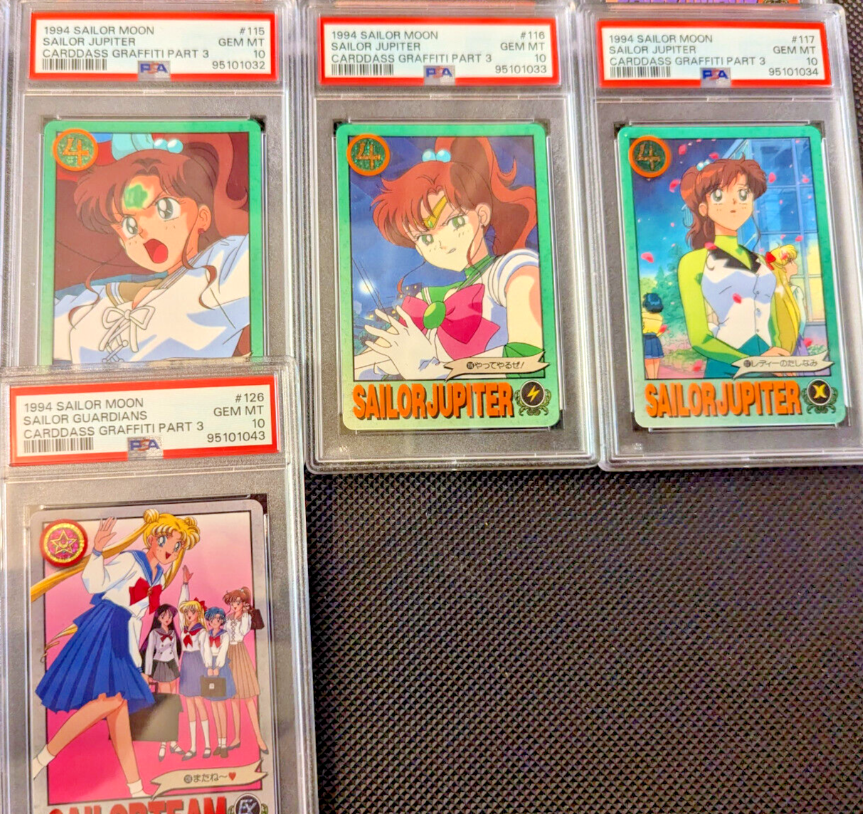 Sailor Moon Cards Complete Set PSA 10-9 1994 Carddass Graffiti Part 3 DESCRIPT!