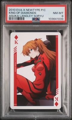 PSA 8 2010 Asuka Evangelion X Newtype Playing Cards King
