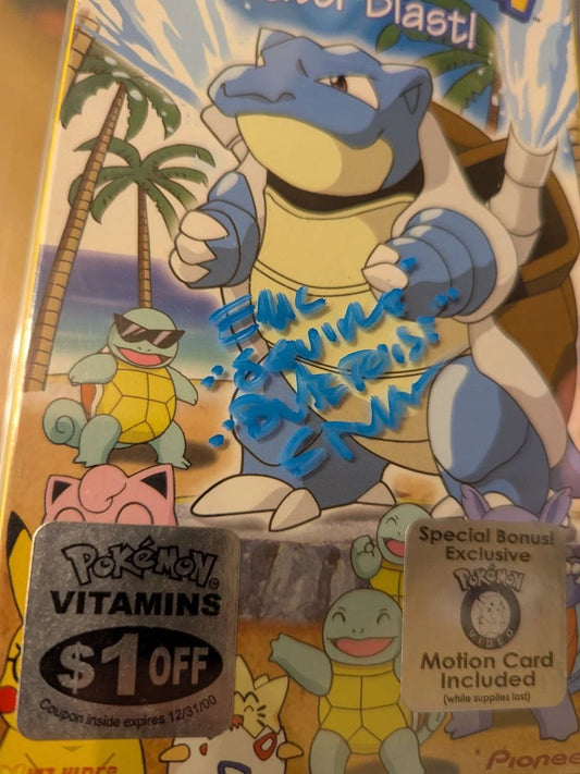 CGC 9.4 Pokemon WATER BLAST VHS New Sealed PSA COA Signed Eric Stuart Charizard