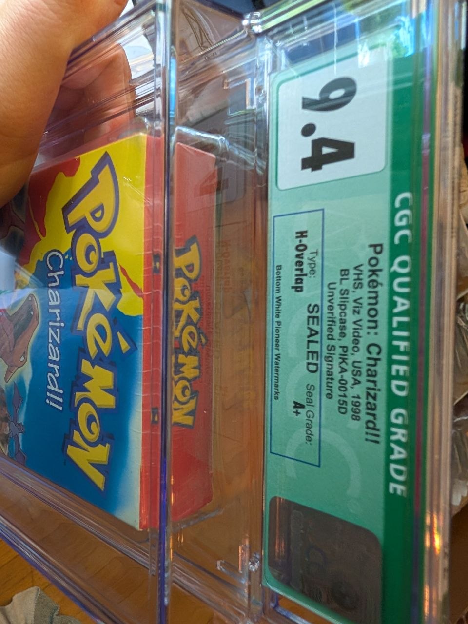Sealed VHS 9.4 A+ Signed Auto Pokemon Pioneer Charizard! Pikachu CGC Graded